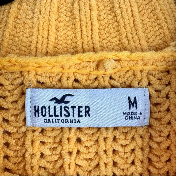 Hollister knitted crew neck oversized cropped sweater fall winter spring holiday - Picture 5 of 8